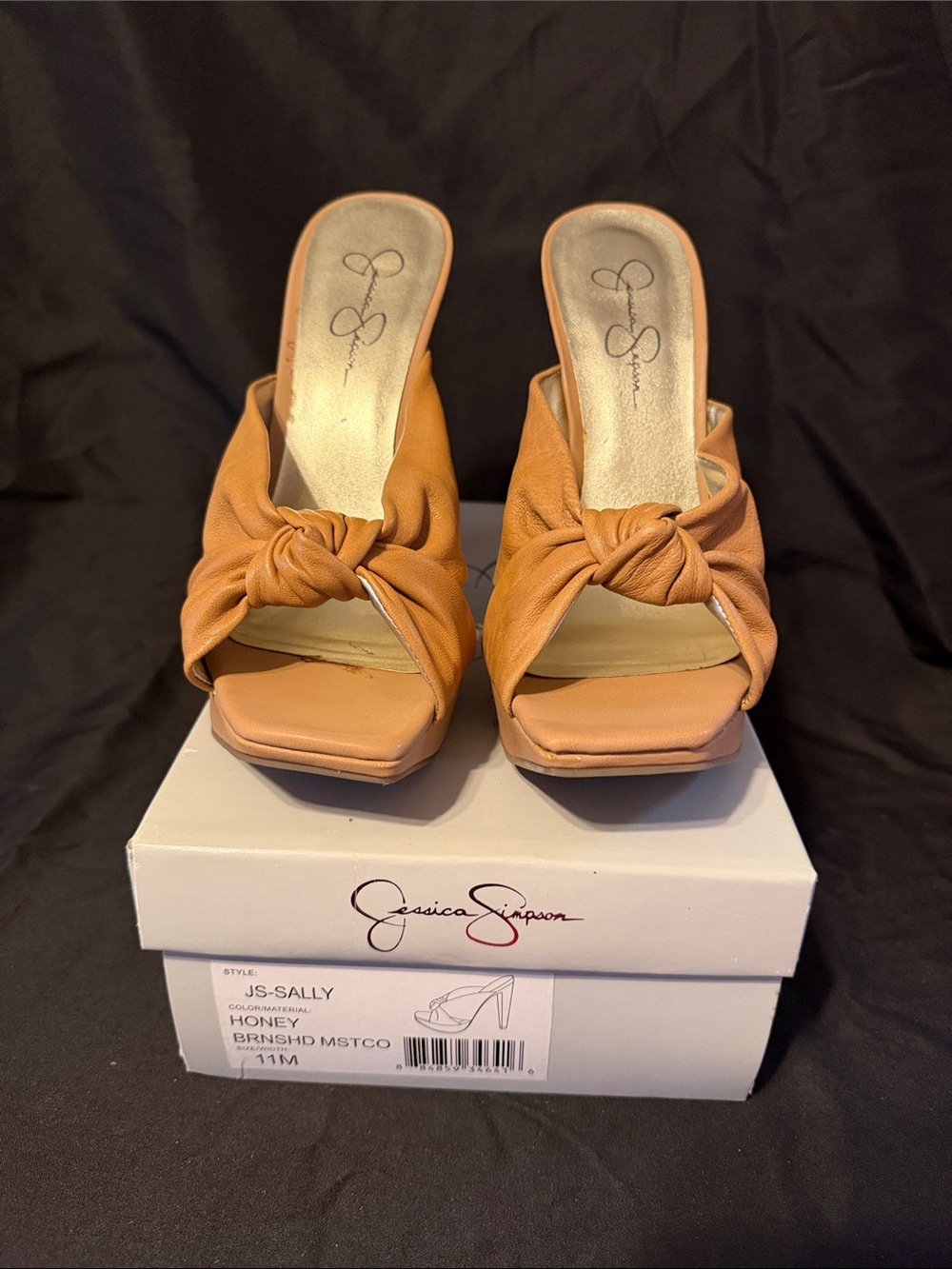Jessica Simpson Honey Knot Slide Mules - Honey Tan 11M